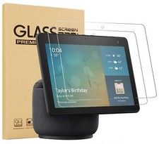 2 Pack No-Bubble 9H Hardness Tempered Glass Screen protector for Echo Show 10