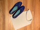 $425 THIERRY RABOTIN Grace Royal Blue Leather Ballet Comfort Flats EU 37 N — photo 2