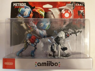Nintendo amiibo Metroid Dread Samus & E.M.M.I. Figures 2-Pack Set *In-Hand* BNIB