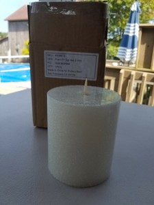Pottery Barn Premium Flicker Flameless Sugar Wax Pillar Candle