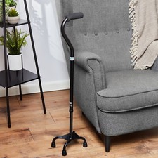 Quad Cane with Small Base Adjustable Quad Cane 300 Lb Weight Capacity Adults