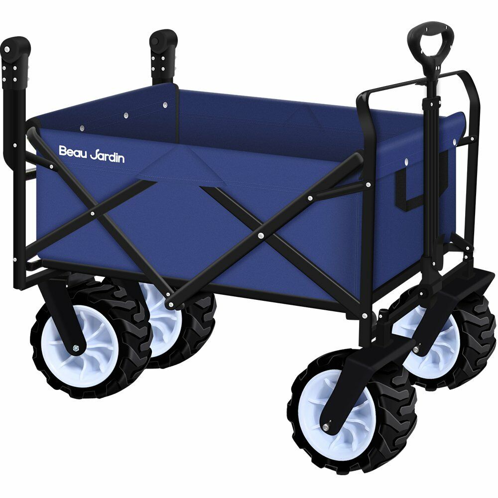 BEAU JARDIN Folding Push Wagon Cart Collapsible With Wheels Free Standing Goedkoop gemaakt in Japan