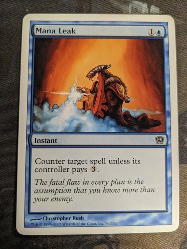 MTG Mana Leak Ninth Edition 86/350 Regular Common Lightly Played LP 9ED