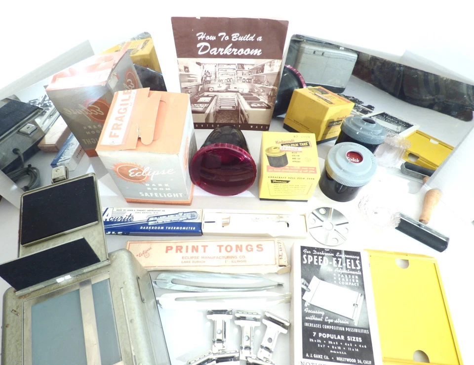 Photo Darkroom Equipment Lot, Contact Printer, & Safe Light Tested and Works Foto 4 de 4