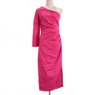 Veronica Beard Patsy Linen Dress 6 / Fuchsia