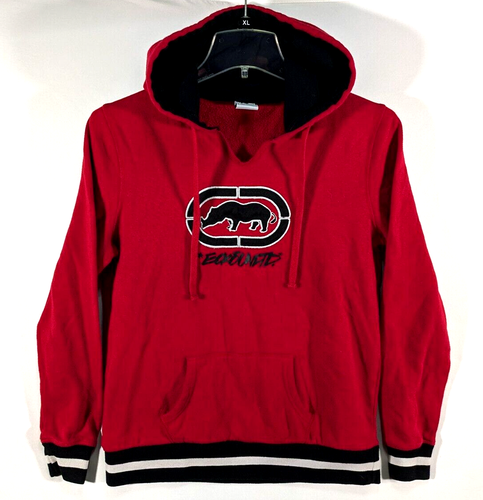 Ecko Unltd. Womens Pullover Hoodie Sweatshirt Rhino Logo Size X-Large Red