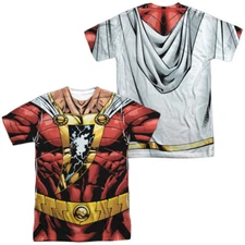 JLA Shazam Uniform Unisex Adult Halloween Costume T Shirt, S-3XL