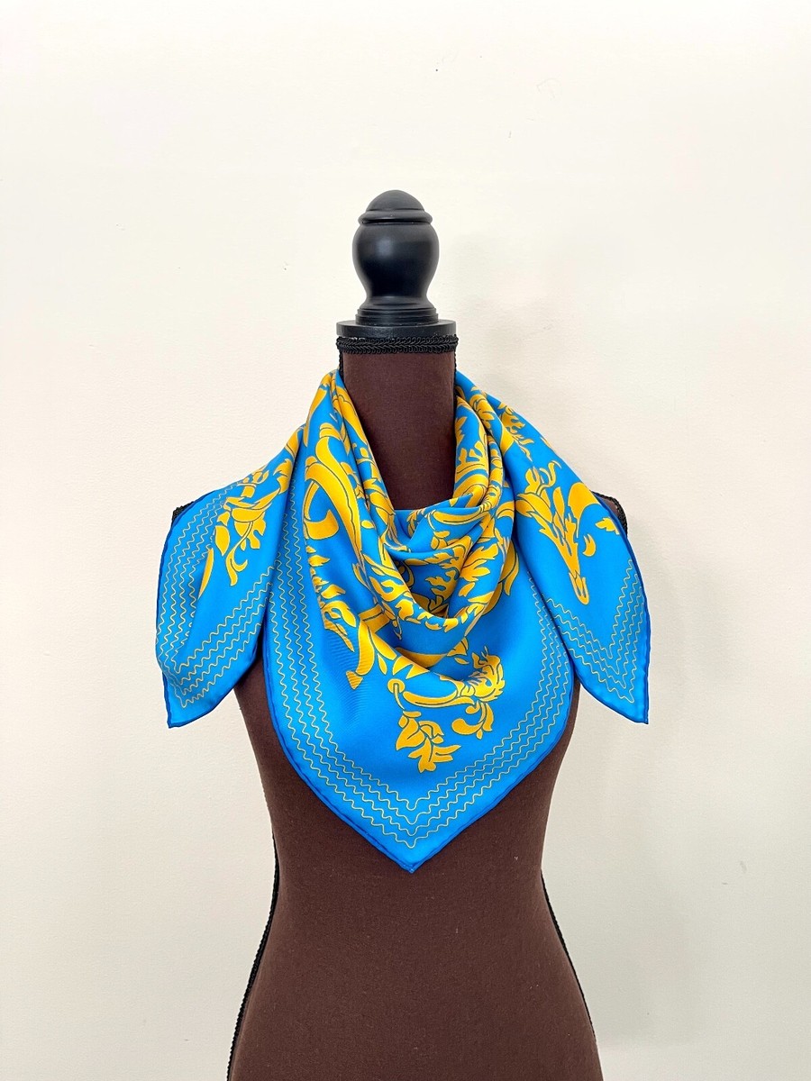 新品‼️未使用‼️LOEWE フローラルスカーフ Display # 1 Loewe Scarf Madrid Baroque Floral Print Gold