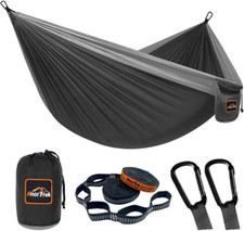 Camping Hammock, Super Lightweight Portable Parachute Hammock with Two Tree Stra