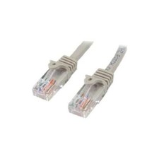 Image of StarTech 5m Cat5e Patch Cable with Snagless RJ45 Connectors Grey 5 m Patch Cord