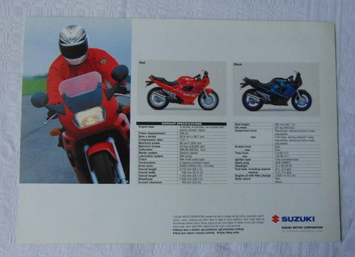 Suzuki GSX600F UK Sales Brochure 1990's Free Postage - Picture 2 of 5