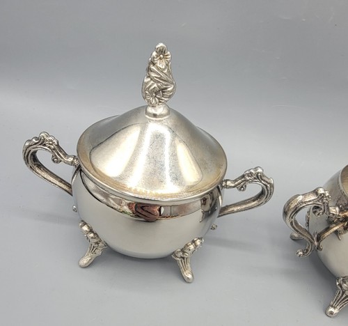 WM Rogers & Son Versilbert Kaffee Tee Zucker Milchkännchen Set Original Etiketten Vintage - Bild 2 von 9