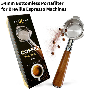 54mm  Bottomless Portafilter Breville 54mm Fit with Double Shot Filter Basket