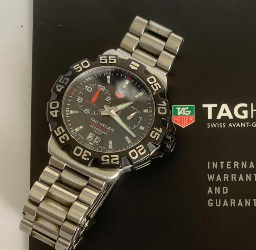 TAG Heuer Formula 1 WAH111A Mens Black Quartz Watch Japan