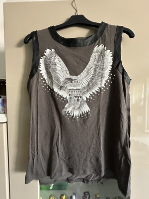 Word of Mouth T-shirt mit Adlermotiv mit Strass Größe M