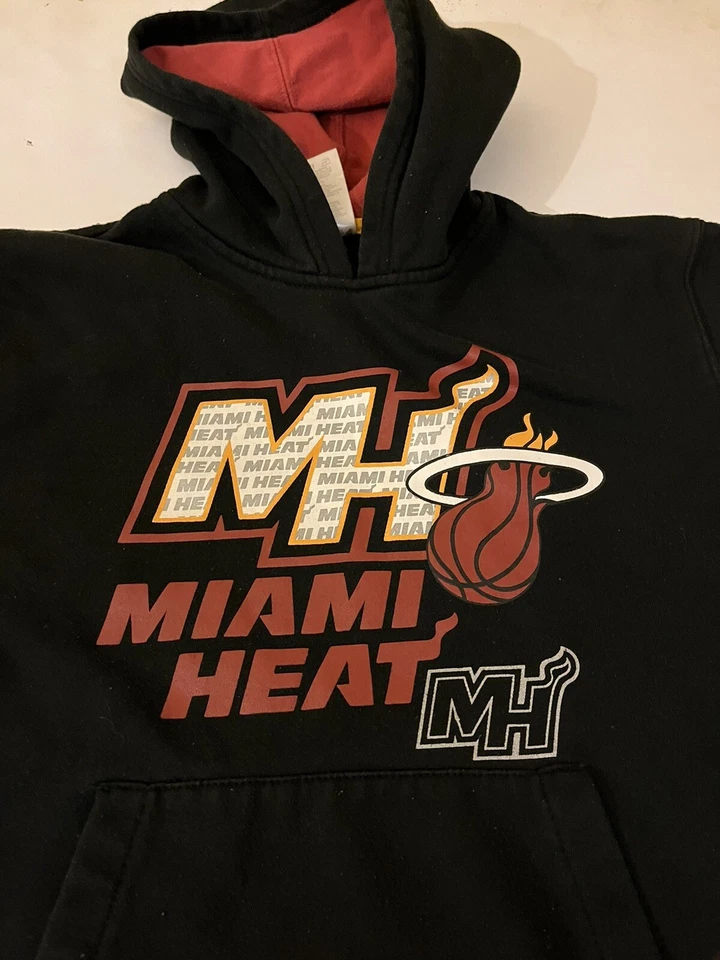Miami Heat Basketball NBA Hoodie Youth Black Kids Size 10-12 - Image 2 of 4