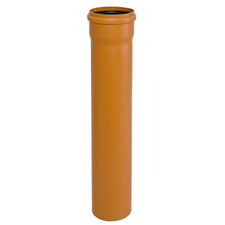 KG-Rohr DN 110 - 200  Länge 1 m PVC externes Abwassersystem Abflussrohr orange
