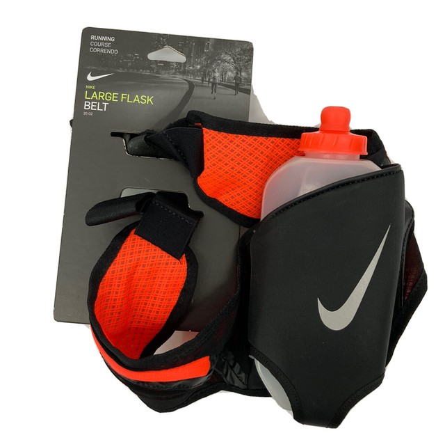 Nike Large Flask Hydration Running Belt With 20oz Water Bottle Black for sale online | eBay