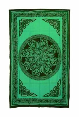Celtic Knot Mandala Tapestry Wall Hanging Bedspread 72'' x 108'' - Colors