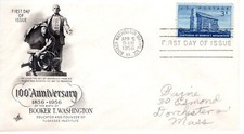 US FDC # 1074 1956 3c Booker T Washington ArtCraft Addressed ST3343