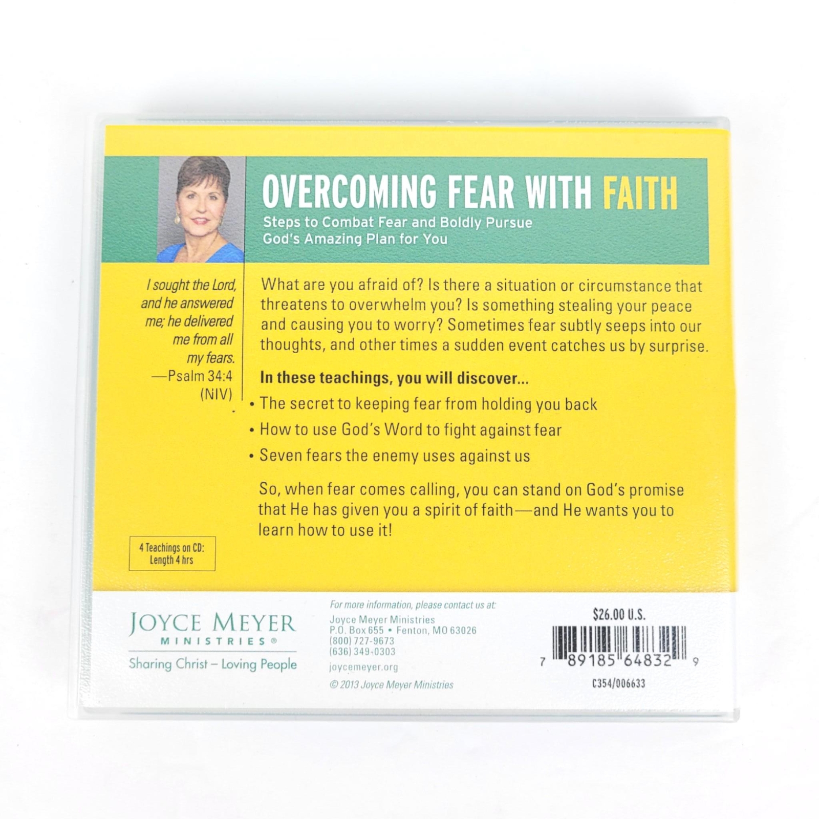 Overcoming Fear with Faith by Joyce Meyer (2013, 4 CD Set) Audiobook | eBay