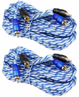 2 Rockville RTR172 17 Foot Twisted Pair RCA Cables 100% Copper, Amazing Quality