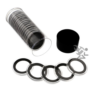 #ad #ad US Half Dollar Coin Holders Black Capsule Tube amp; 20 Air Tite 30mm Black Rings $24.95