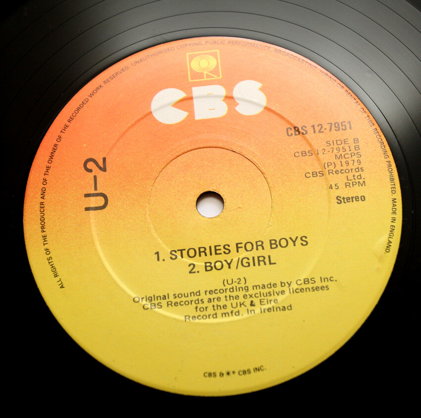 U2 U-2 Out of control new wave rock ireland CBS 12-7951 12
