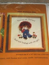 Creative Circle Vintage Patience Boy Embroidery 8x10 Picture Kit