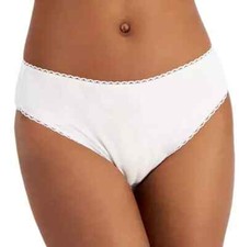 Charter Club Everyday Cotton High-Cut Brief Underwear- Bright White- Large