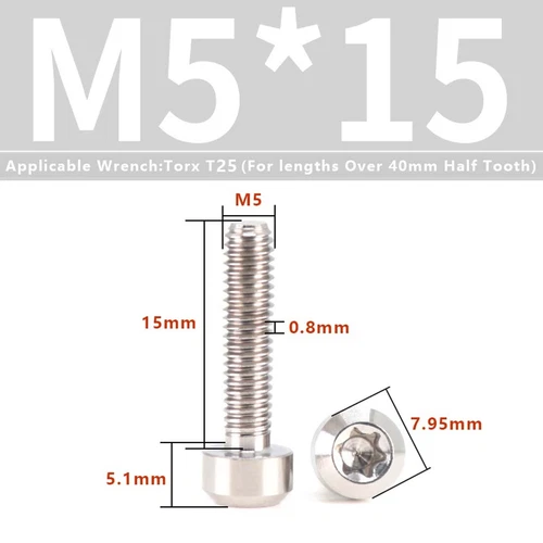 M4M5M6M8M10 Titanium Bolts Taper Cone Socket Head Motorcycle Modification Screws - Picture 176 of 205