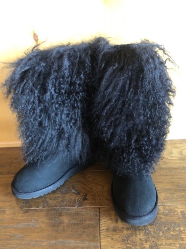 UGG MONGOLIAN SHEEPSKIN TALL BOOTS 8 