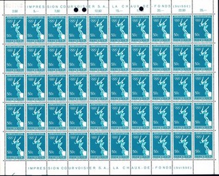 Luxembourg Luxembourg 1968 Sheet Olympic Games Mexico 50 x 50c. MNH