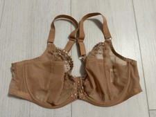 Elomi Matilda Plunge Bra Sz 38DD Full Cup Side Support 8900 - Cafe Au Lait Nude