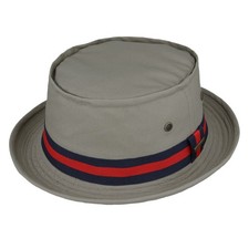 Pork Pie Hat Striped Band Style worn by Bob Mortimer in Gone Fishing Classic Hat