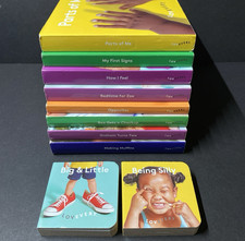 Lovevery Book Lot Of 8 Board Books 2 Minis: Signs Feel Bedtime Opposites Muffi