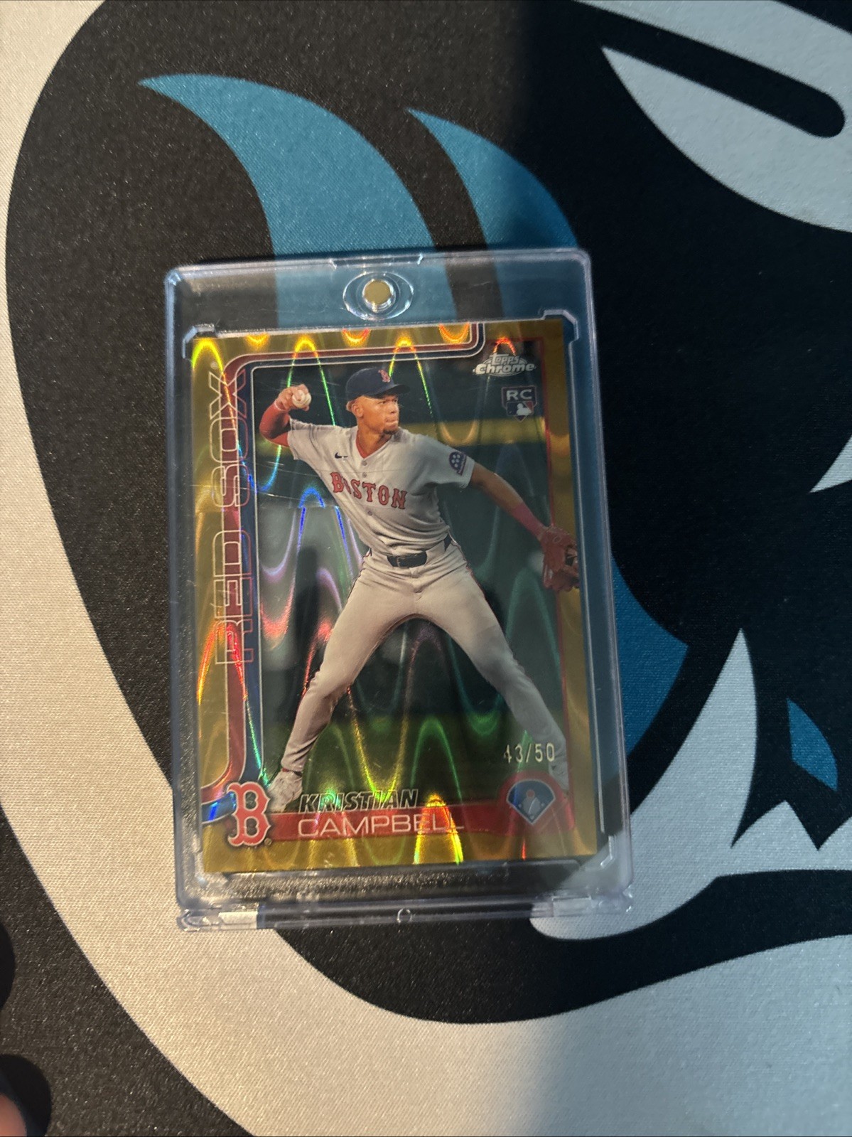 2025 Topps Chrome - Kristian Campbell #171 Gold Raywave Refractor /50 (RC)