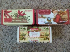 Pier 1 Christmas Bath Soap 3 Bars 10 Oz Red Currant Cranberry Spice Vanilla NIB 