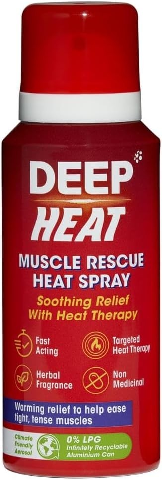 Deep Heat Muscle Rescue Heat Spray 72.5ml Fast Pain Relief Muscle Joint