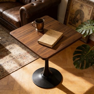 Cafe Table Dining Table 27'' Tulip Table Mid Century Modern Decor Square Tabletop