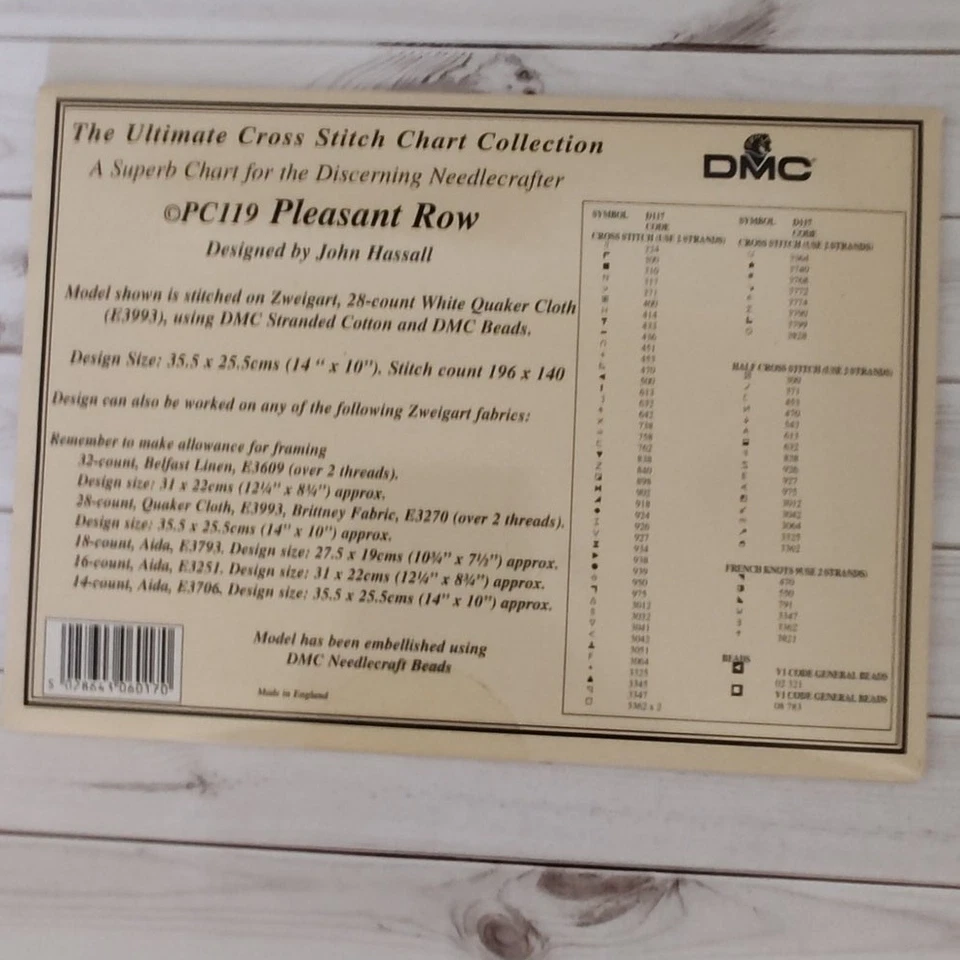 DMC Pleasant Row Cross Stitch Pattern - The Cottage Collection - Image 3 of 3