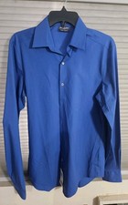 Van Heusen Studio Slim Fit Flex3 Royal Blue Shirt Men's Size S 14 14.5 34/35