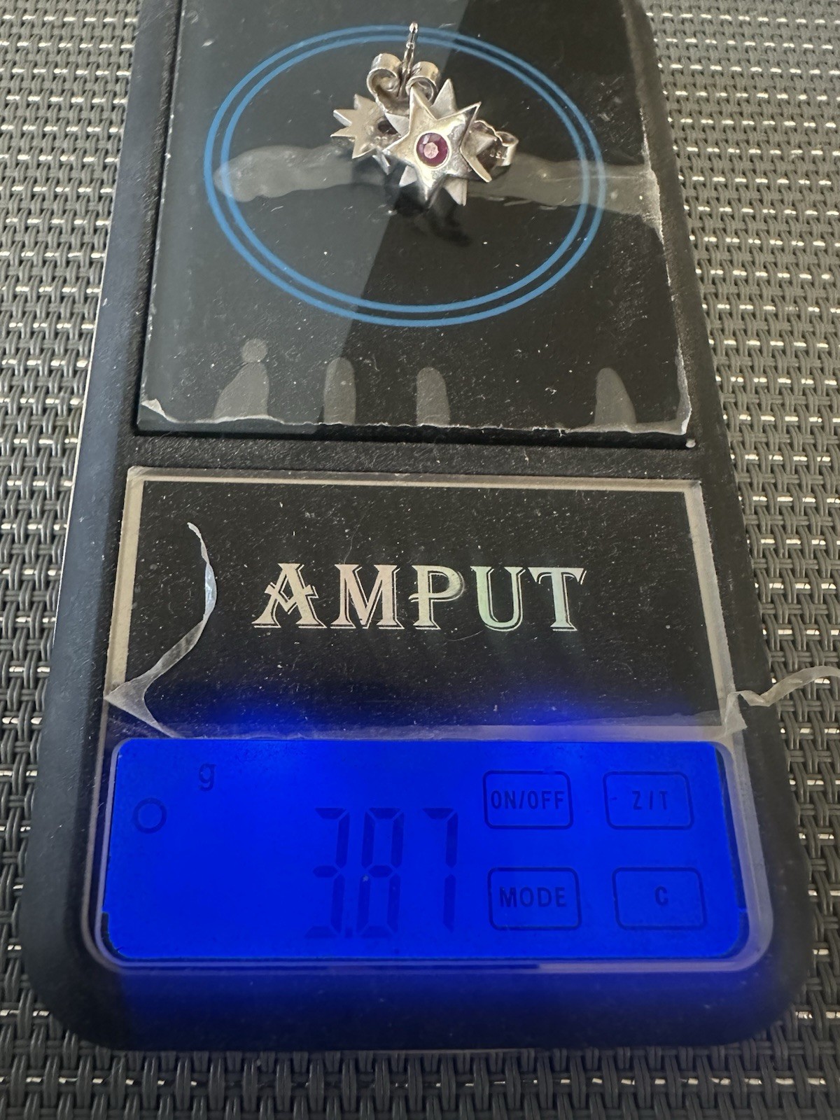 18K Solid White Gold Ruby Star Stud Earrings 3.87… - image 11