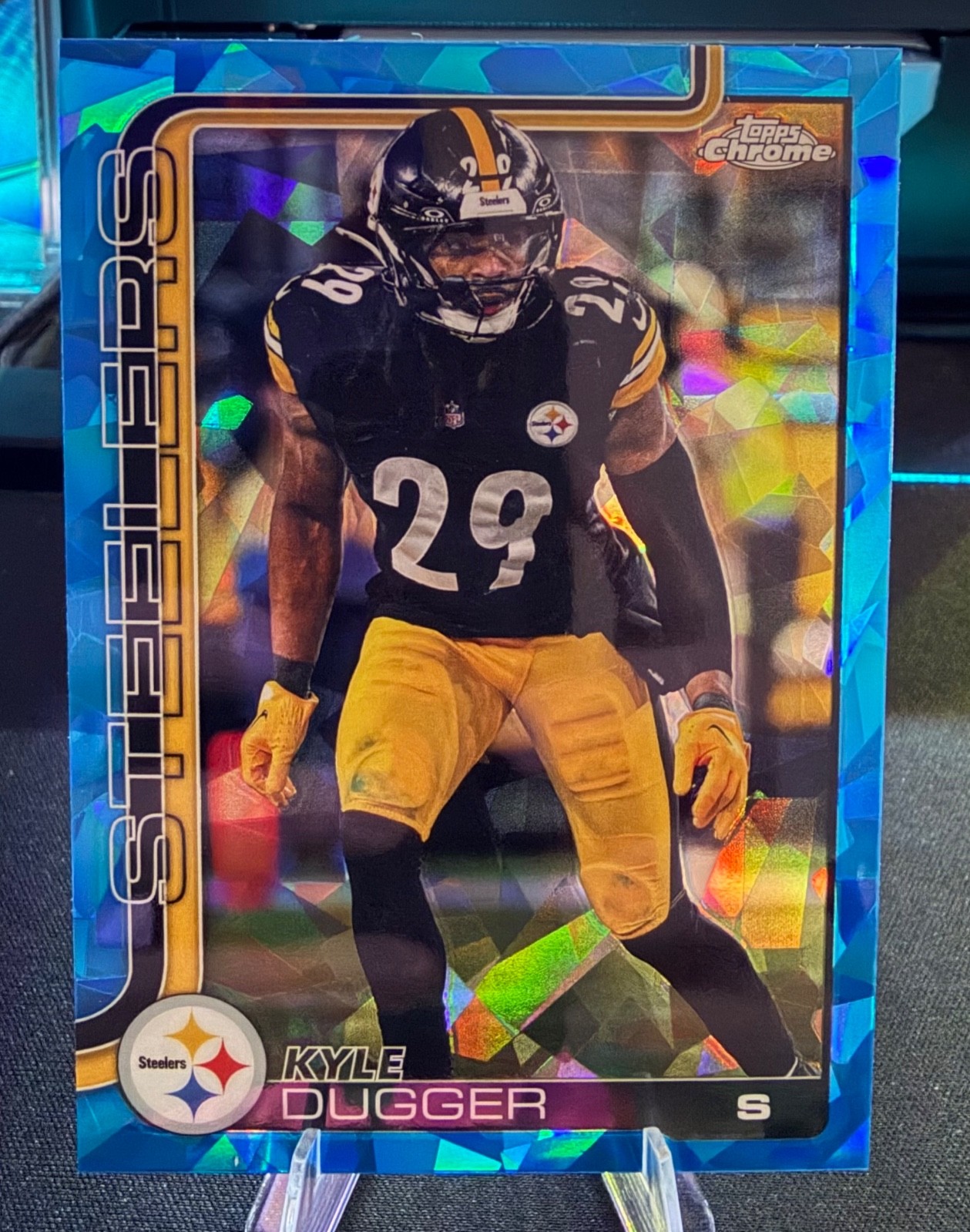 Kyle Dugger 2025 Topps Chrome Sapphire Football #211 Pittsburgh Steelers - A