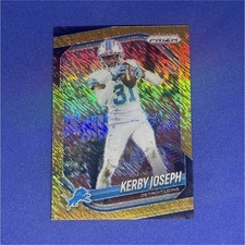 2025 Panini Prizm Kerby Joseph GOLD 10/10 BOOKEND Detroit Lions