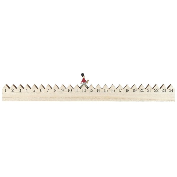 Weihnachtskalender Holz Mit Zahlen 1-24 Gehender Gardist 75Cm Advent Weihnachten-image
