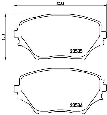 P 83 055 BREMBO Bremsbelagsatz, Scheibenbremse für FORD USA,TOYOTA