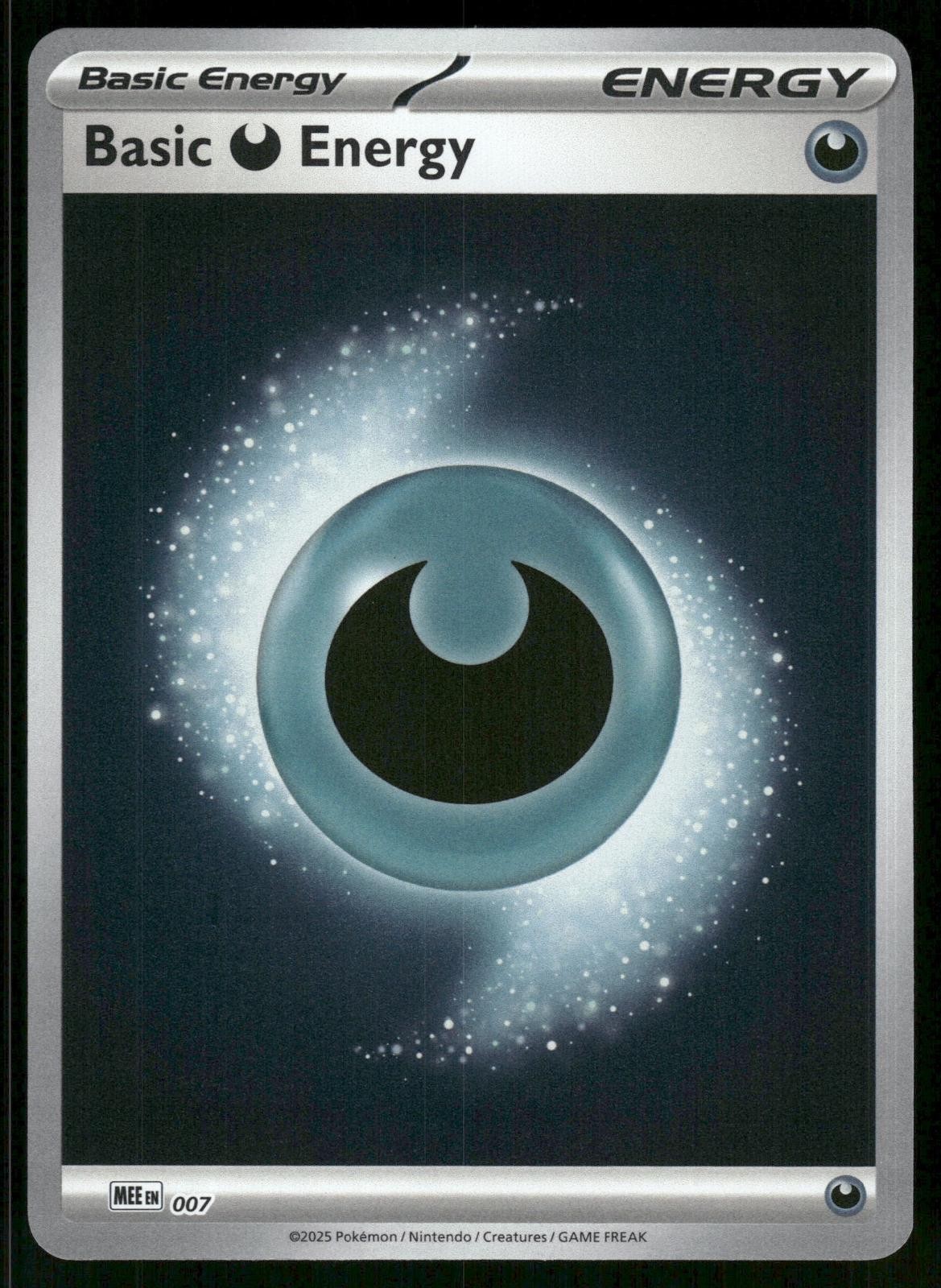 Basic Darkness Energy - 007 7 Common Mega Evolution Energies Holo Pokemon NM