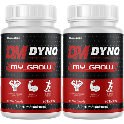 DM DYNO My-Grow Muscle Support Dyno My-Grow Supplement (2 Bottles) Official