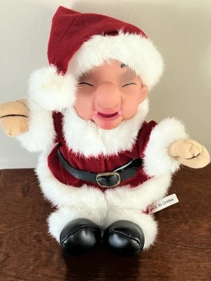 VTG 1989 Mr. Magoo Santa Claus Plush 13“ Collectible Doll w/ Plastic Head. NEW - Image 1 of 4